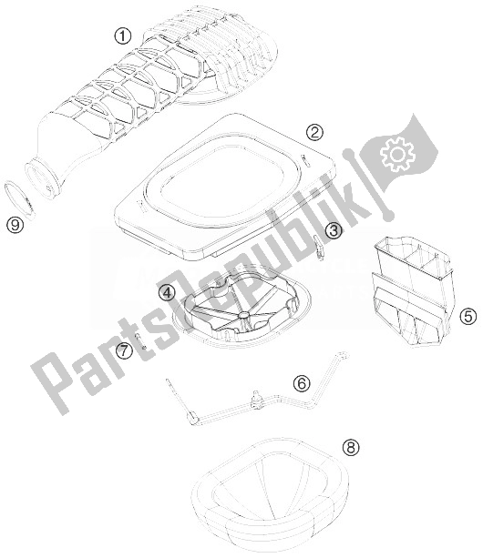 Alle onderdelen voor de Luchtfilter van de KTM 450 XC ATV 2010