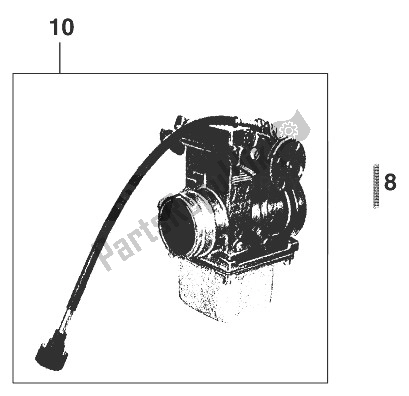 Alle onderdelen voor de Carburateur Snel Zilver 36/38 '9 van de KTM 400 RXC E USA 1998