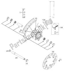 roda dianteira 125-380 sx '00