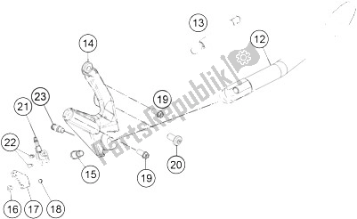 Todas las partes para Soporte Central Lateral de KTM 1050 Adventure ABS Australia 2015