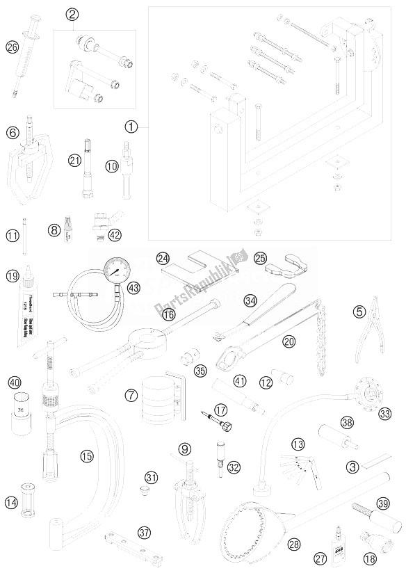 Toutes les pièces pour le Outils Spéciaux du KTM 450 SMR Europe 2010
