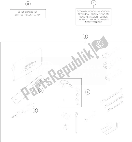 Todas as partes de Kit De Acessórios do KTM 1190 Adventure ABS Grey USA 2013