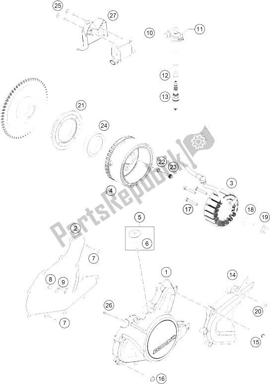 All parts for the Ignition System of the KTM RC 125 Black ABS B D Europe 2015