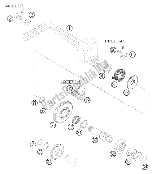 Todas las partes para Pedal De Arranque de KTM 300 XC W USA 2006