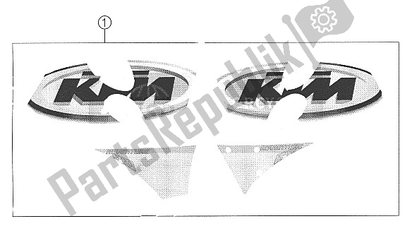 Tutte le parti per il Decal Avventura 640 Lc4 Avvento del KTM 640 Adventure R USA 2002