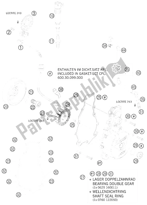 All parts for the Ignition System of the KTM 990 Super Duke White France 2008