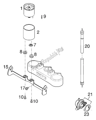 All parts for the Speedometer Facomsa 2000 of the KTM 620 SC Super Moto Europe 2000