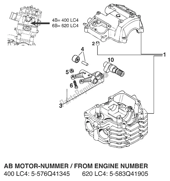 Todas las partes para Erg? Nzung Auto Deko Agw '95 de KTM 620 E XC Dakar 20 KW LT Europe 1995