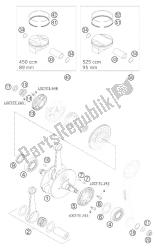 albero motore - pistone 450/525 ex