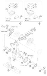 vilebrequin - piston 450/525 ex