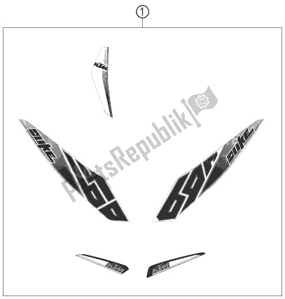 Todas las partes para Etiqueta de KTM 690 Duke White ABS CKD Malaysia 2013