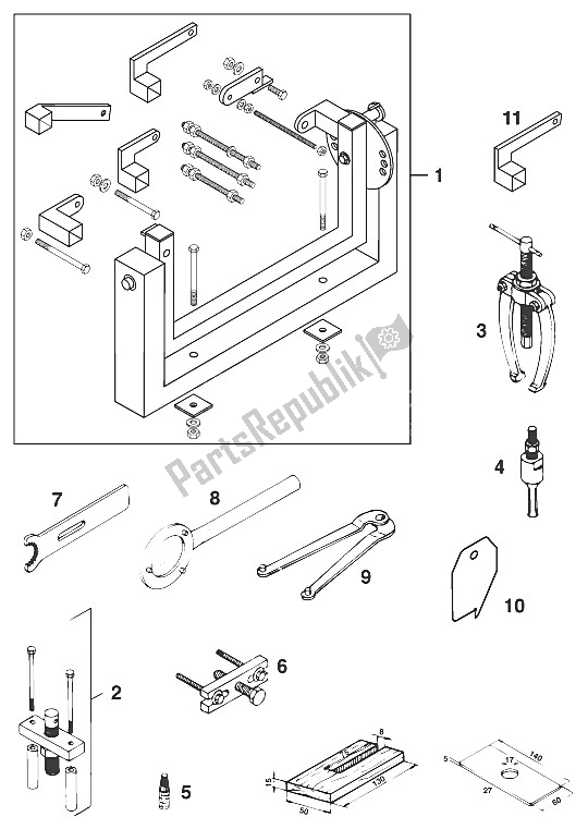 All parts for the Special Tools 60/65 Ccm '98 of the KTM 65 SX Europe 600115 2001