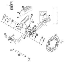 roue avant 125 exc, par exemple '97