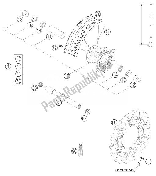 All parts for the Front Wheel 17