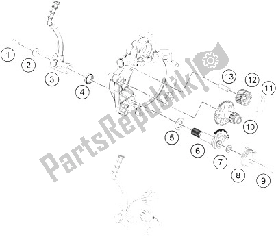 Todas las partes para Iniciador de KTM 50 SX Mini Europe 2012