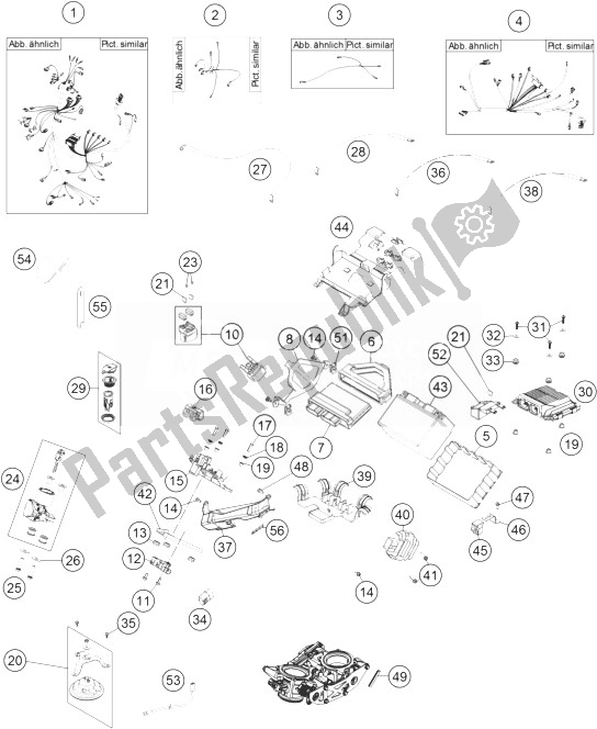 All parts for the Wiring Harness of the KTM 1190 Adventure R ABS Japan 2013