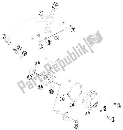 Tutte le parti per il Sistema Di Accensione del KTM 50 SX Mini Europe 2012