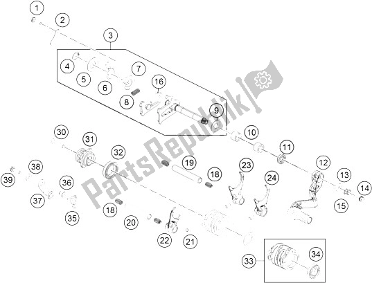Toutes les pièces pour le Mécanisme De Changement du KTM 65 SXS USA 2015