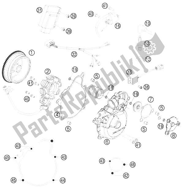 All parts for the Ignition System of the KTM 300 EXC Australia 2011