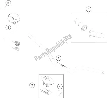 All parts for the Handlebar, Controls of the KTM Freeride E SX Europe 0 2016