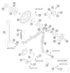 árvore de cames - corrente - tensor 250-525 corrida