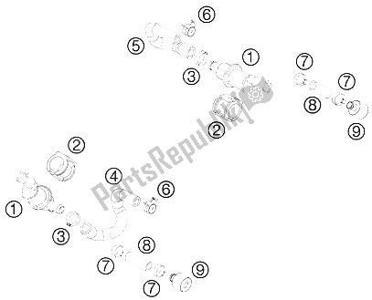 All parts for the Electronic Power Control of the KTM 950 Super Enduro Erzberg 08 Europe 2008