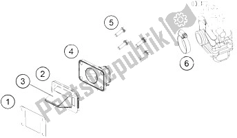 Alle onderdelen voor de Reed Ventielhuis van de KTM 65 SX Europe 2016