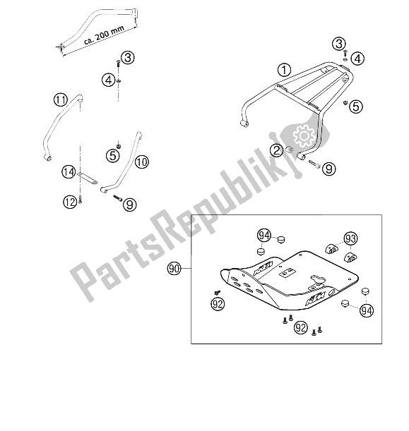 Toutes les pièces pour le Accessoires 640 Lc4, Lc4 Sm 02 du KTM 640 LC 4 E Supermoto ROT USA 2002