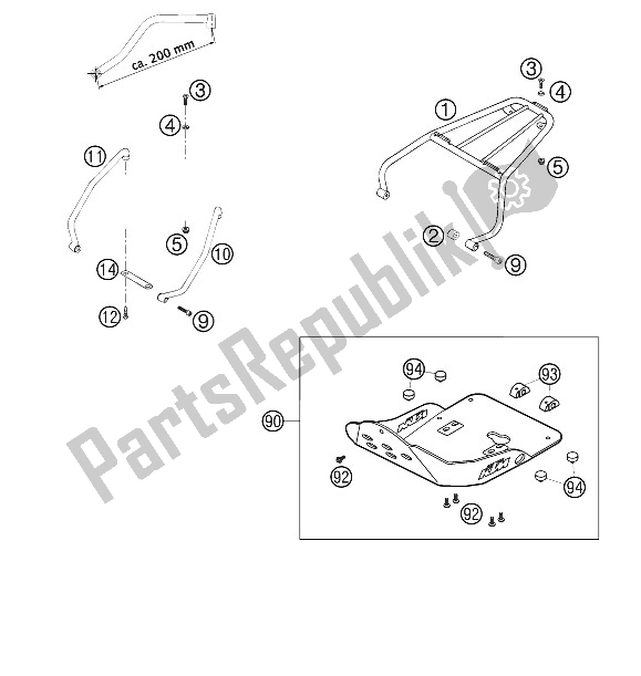 Todas las partes para Accesorios 640 Lc4, Lc4 Sm 02 de KTM 640 LC4 E SIX Days Europe 2002