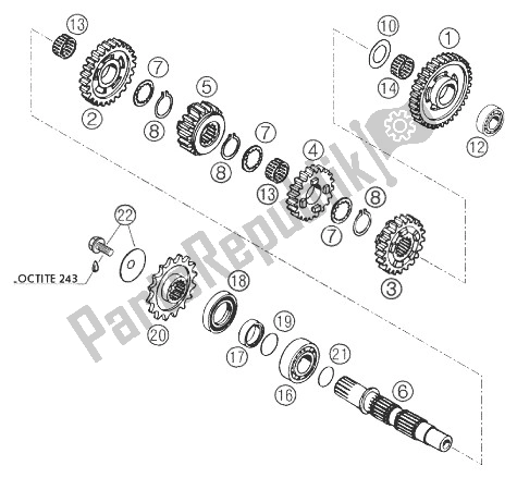 All parts for the Transmission Ii 660 Rally 2002 of the KTM 660 Rallye Factory Repl Europe 2003