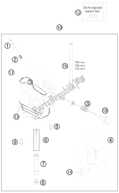 All parts for the Carburetor of the KTM 65 SX Europe 2011