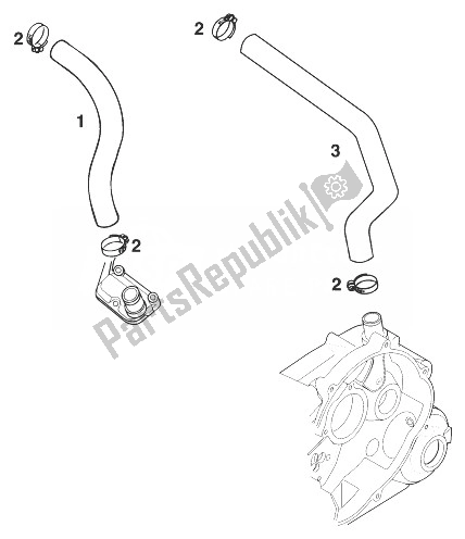 Tutte le parti per il Ventilazione Del Basamento 350-620 Lc4'98 del KTM 400 SUP Comp 20 KW Europe 833789 1998