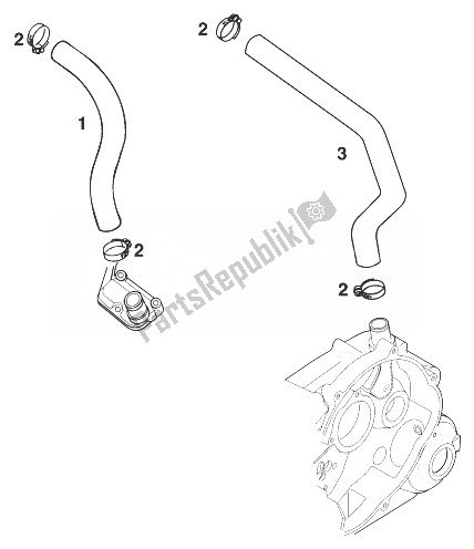 Toutes les pièces pour le Ventilation Du Carter Moteur 350-620 Lc4'98 du KTM 400 TXC USA 1998