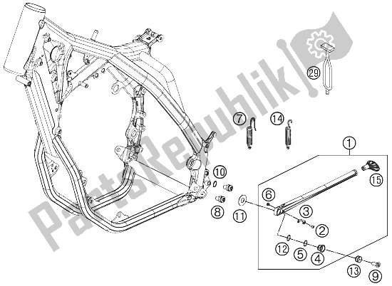 Toutes les pièces pour le Béquille Latérale / Centrale du KTM 450 EXC Australia 2015