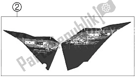 All parts for the Decal of the KTM 505 XC F USA 2008