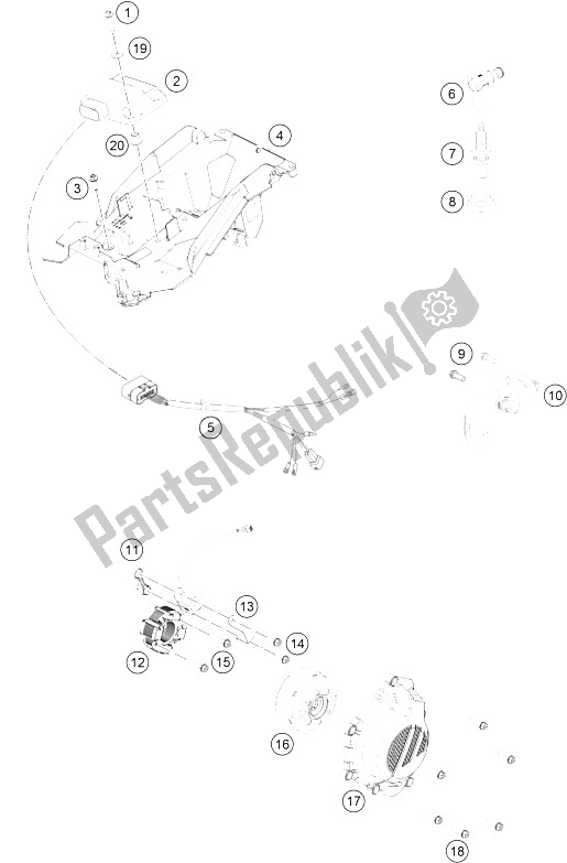 Tutte le parti per il Sistema Di Accensione del KTM 150 SX Europe 2016