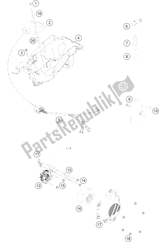 Todas as partes de Sistema De Ignição do KTM 150 SX USA 2016
