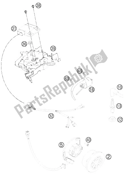 Tutte le parti per il Sistema Di Accensione del KTM 150 XC USA 2012