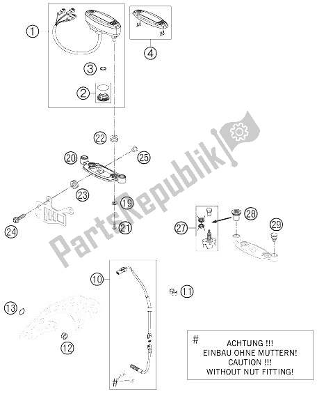 Todas las partes para Velocímetro de KTM 525 EXC G Racing USA 2006