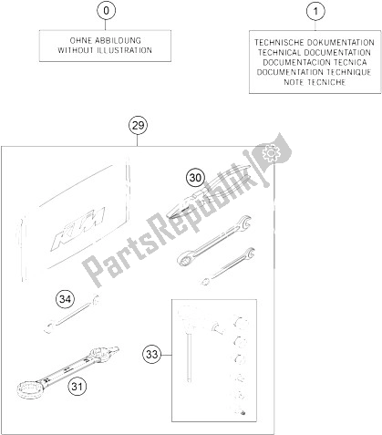 All parts for the Accessories Kit of the KTM Freeride E SM Europe 0 2016