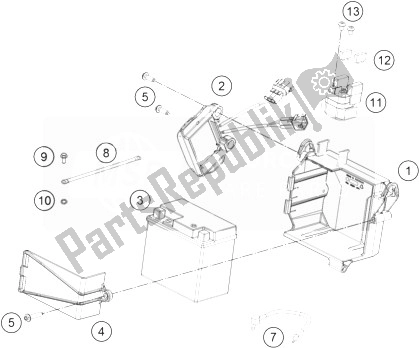 Tutte le parti per il Batteria del KTM Freeride 350 Europe 2014