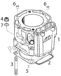 Tutte le parti per il Cilindro 660 Rallye 2001 del KTM 660 Rallye Europe 2002