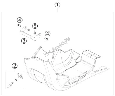 Todas las partes para Protector Del Motor de KTM 450 EXC SIX Days Europe 2010