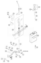 control de freno trasero 625 sxc