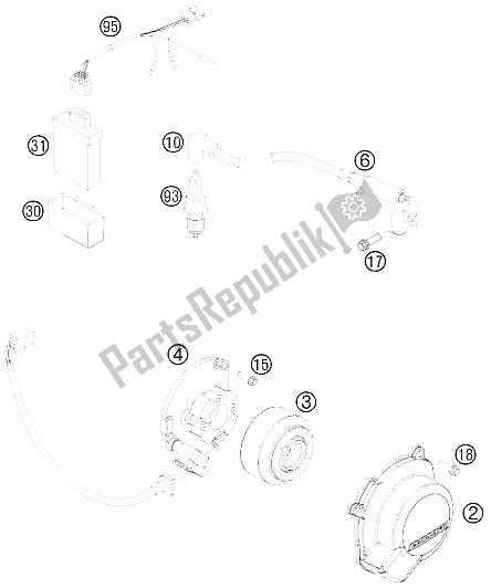 Toutes les pièces pour le Système De Mise à Feu du KTM 85 SX 17 14 Europe 2015