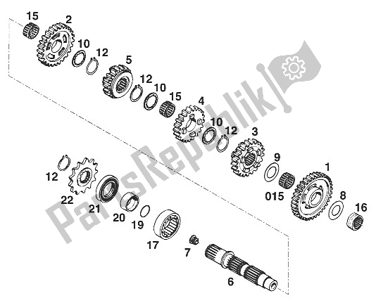 All parts for the Gearbox Ii 550 '96 of the KTM 550 MXC M ö USA 1996