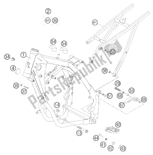 Todas las partes para Marco, 85 Sx de KTM 85 SX 17 14 Europe 2005