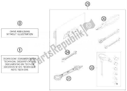 All parts for the Accessories Kit of the KTM 150 SX USA 2014