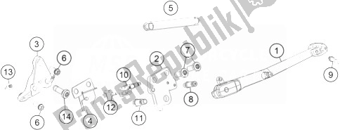 Todas las partes para Costado de KTM 1290 Superduke R Black ABS 14 Europe 2014