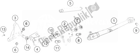 Wszystkie części do Stoisko Z Boku KTM 1290 Superduke R Orange ABS 14 USA 2014